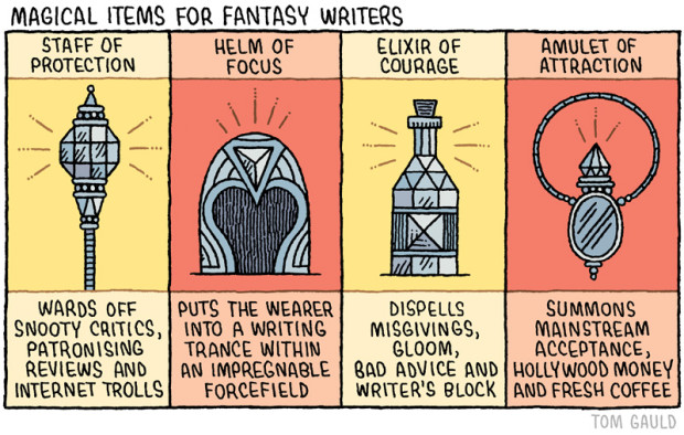 magical items for fantasy writers by tom gauld