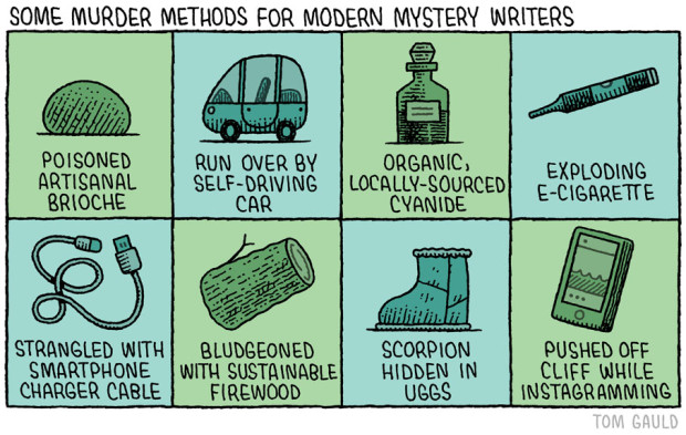 modern murder methods Tom Gauld